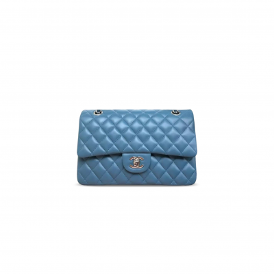 CHANEL MASTER MEDIUM CLASSIC FLAP BAG BLUE (25*15*7cm)